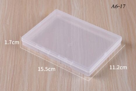 Rectangular transparent plastic box <br> กล่องพลาสติกใสสี่เหลี่ยม <br> SKU: 7068 - A6-17